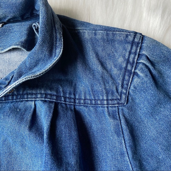 Vintage Look Blue Jean Denim Jacket - Picture 4 of 8